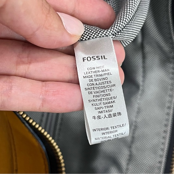 New Fossil Hannah Hobo Amber Gold Leather Bag - Picture 15 of 16